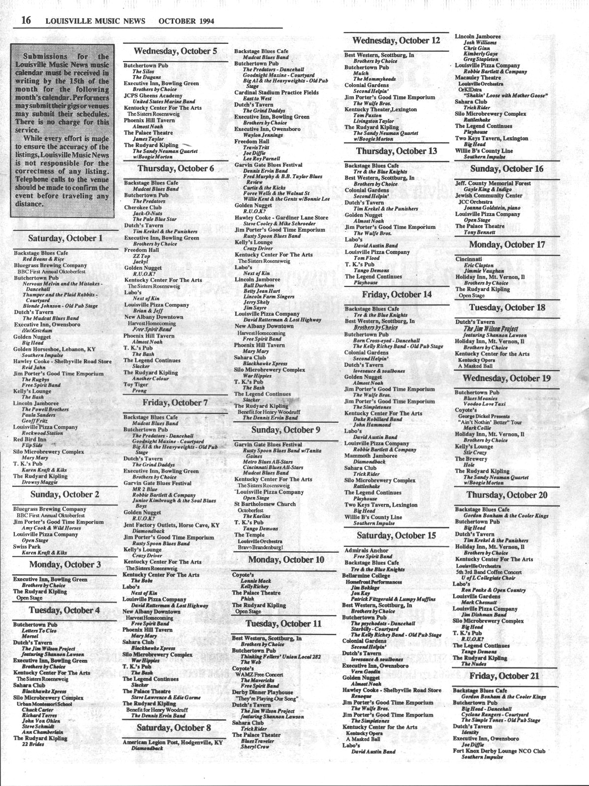 1994 calendar discount with festivals