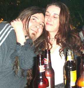Eddy and his girlfriend in happier times.