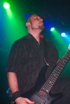 Marco Coti Zelate, bassist, Lacuna Coil. Photo By Eddy Burke.