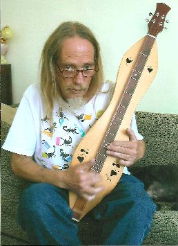 Ferguson playing dulcimer, October 15, 2008. Photo by Keith Clements