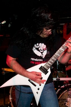 James Malone of Arsis, opening for Exodus at Uncle Pleasants.