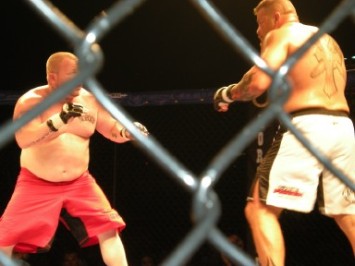 Jonathan Ivey and Ron Sparks, MMA. Photo By Eddy Burke