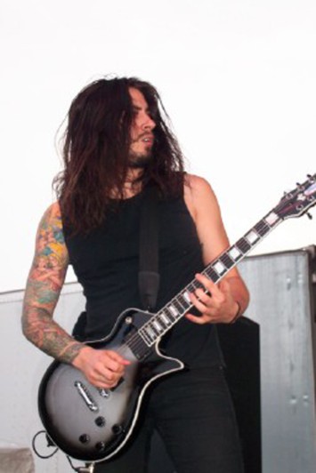 Phil Sgrosso of As I Lay Dying. Photo by Eddy Burke