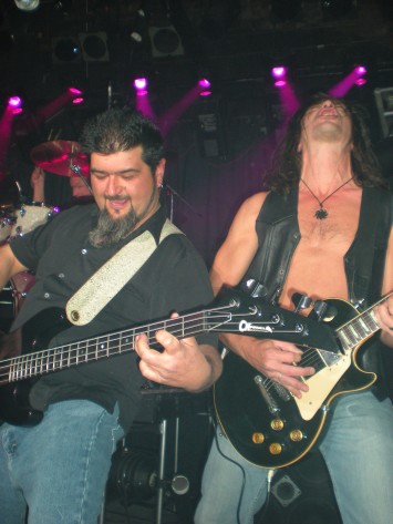 Fire Dept. bassist Tony Z with Jon Huffman. Photo By Eddy Burke