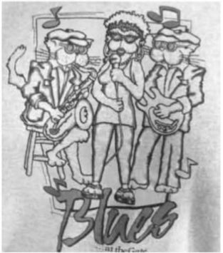 Original Festival T-shirt with Saxy Cat Logo